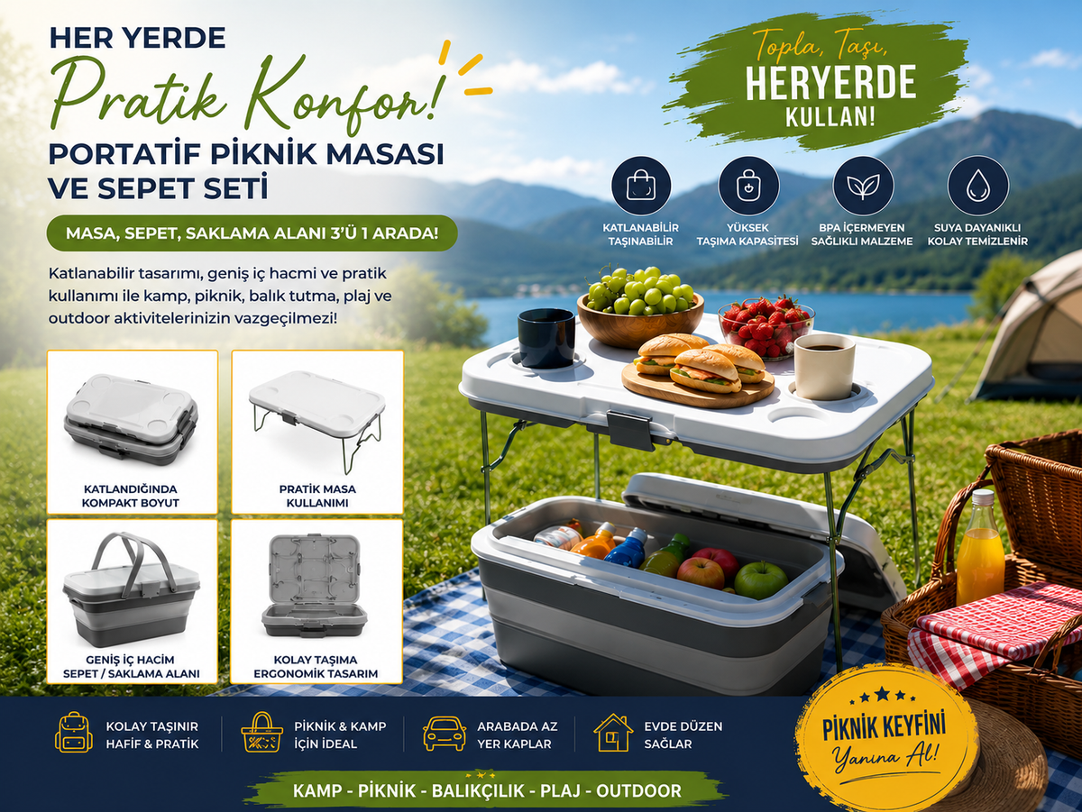 Portatif Piknik Seti